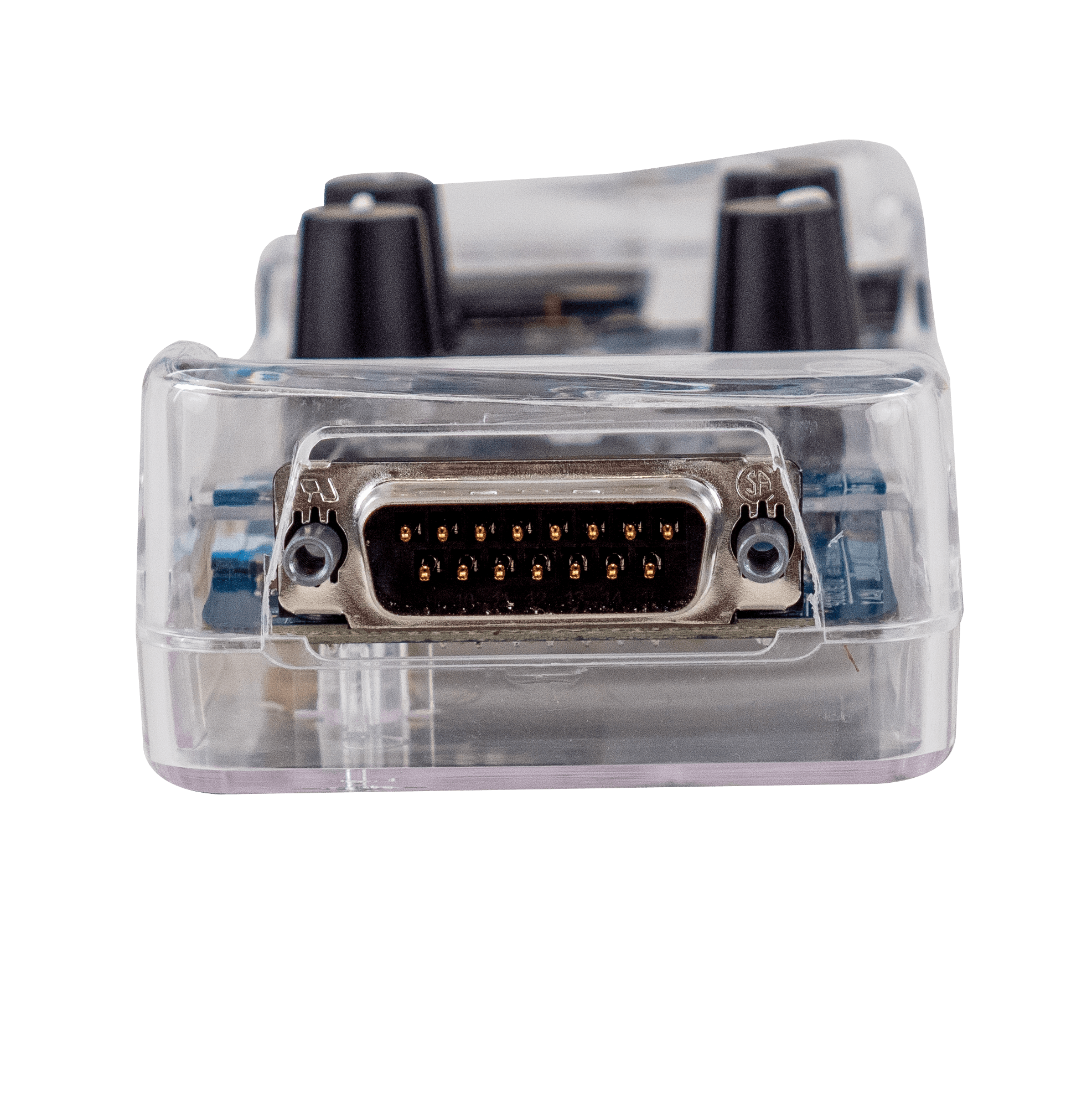 ICS Village DEF CON 34 badge end view showing the USB-C side