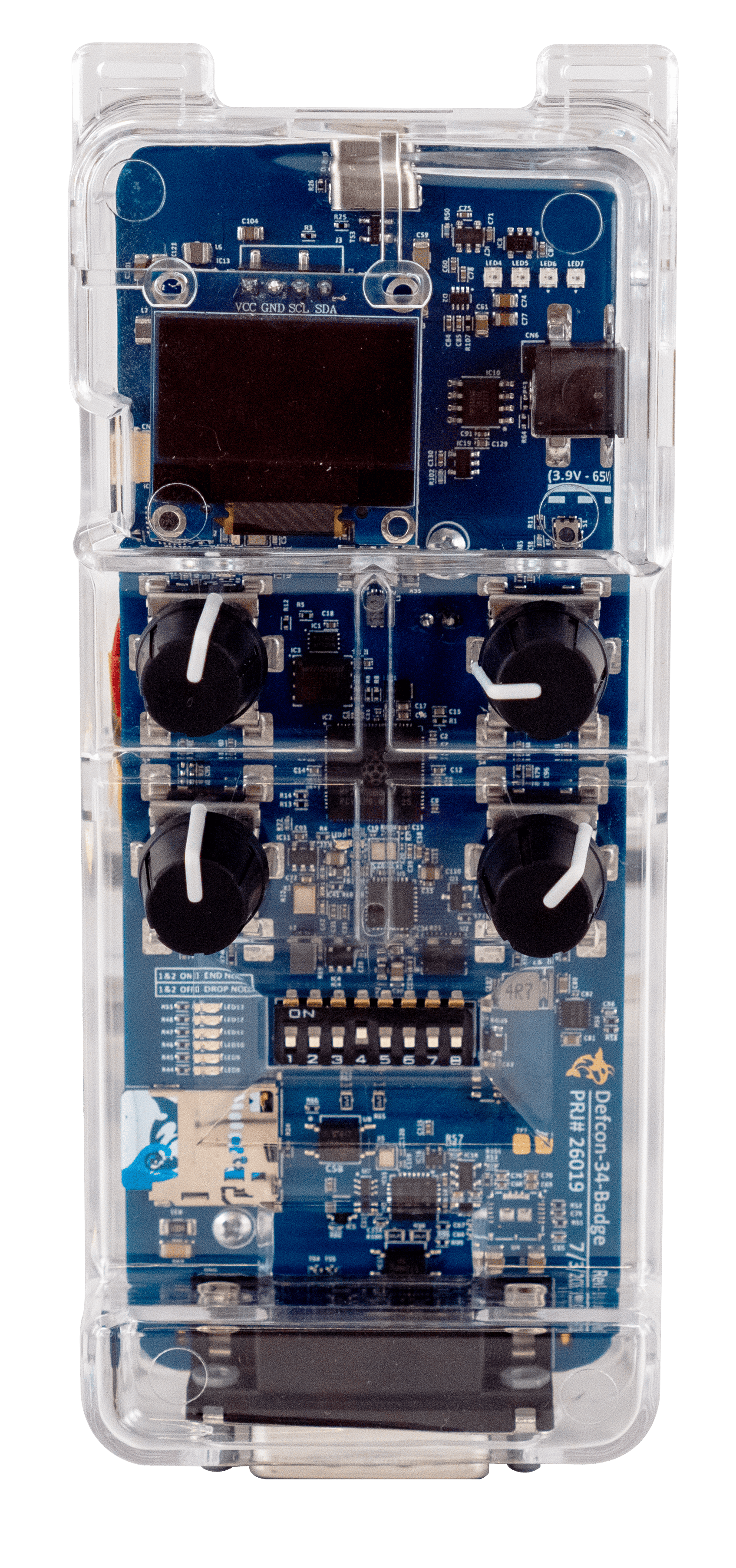 ICS Village DEF CON 34 badge front view