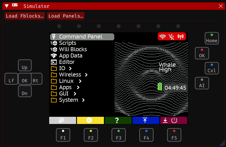 FREE-WILi 2 default firmware running on the device
