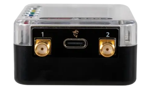 FREE-WILi OG rear view showing two radio connectors and USB-C
